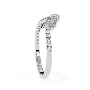 Anillo de Diamantes Cultivados en Laboratorio con Corona Curva, Oro Sólido de 10K, 14K, 18K, Unisex, Tiara, Anillo de Boda, Certificado IGI, Joyería Fina, Regalo - Product Image 2