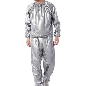 Combinaison de sauna pour hommes, combinaison de sudation pour la perte de poids, imperméable, pour l'entraînement physique, le jogging, la course à pied, avec capuche, OEM personnalisé - Product Image 2