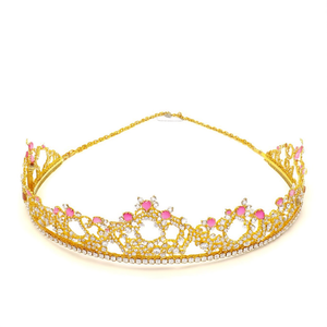 Jada Billa Gold Plated Crystal Rhinestone Hair Jewelry Headband for Wedding Prom Parties - Product Image 2