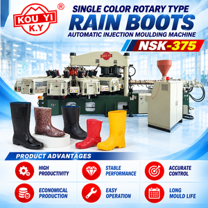 Máquina de moldeo por inyección automática de tipo rotatorio de alta eficiencia de 8 estaciones para la producción de botas de lluvia - Product Image 4
