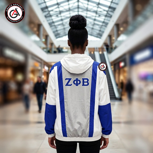 Veste de sport vintage imperméable et coupe-vent Zeta Phi Beta pour femmes, idéale pour les sororités et les fraternités - Product Image 2