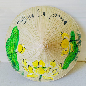 Sombreros de hojas tejidos a mano, personalizados con arte pintado, sombrero de paja de arroz de alta calidad, Vietnam, non la - Product Image 5