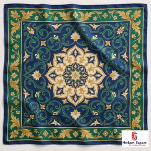 Premium Custom Printed Silk Feel Square Headscarf Soft Lightweight OEM ODM Manufacturer Upolu Custom Fabric Products - Product Image 3