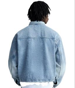 Chaqueta Vaquera de Algodón 100% Premium de Alta Calidad para Hombre, Estilo Vintage, Ajustada, Resistente al Viento, Ecológica y Bordada - Product Image 4