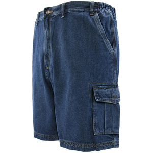 Pantalones Cortos Cargo de Mezclilla para Hombre, Cintura Elástica Alta, Secado Rápido, 180g, Casuales, 100% Algodón, Tejido Transpirable, con Bolsillos - Product Image 3