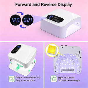 Lampe à ongles UV LED 72W avec capteur tactile, durcissement automatique 120s, séchage rapide, corps en plastique, prise US - Product Image 5
