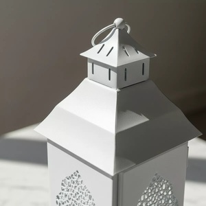 Wholesale <b>Gold</b> Metal Moroccan Style Candle Holder <b>Lantern</b> for Ramadan Home Tabletop Decorations - Product Image 3
