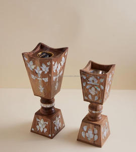 Brûleur Bakhoor en bois et nacre incrusté d'un nouveau brûleur d'encens arabe multi-usages spécial festif par FWE - Product Image 1