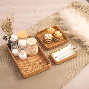 Panier rectangulaire en bambou tissé à la main, bac en rotin de mer, de haute qualité, bon marché, offre spéciale - Product Image 5