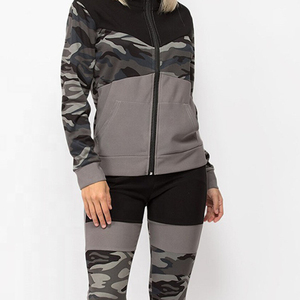 Women's <b>Camouflage</b> Tracksuit Full Sleeve Turtleneck Zipper Sporty Fit Autumn Wear With Side Pockets - Product Image 3