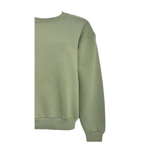 Sweat-shirt d'hiver pour femme en molleton 340g, col rond oversize, broderie sur le devant, respirant, coupe-vent, polyester/coton écologique - Product Image 5