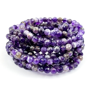 Natural Amethyst 6MM Beads <b>Bracelet</b> Purple Amethyst <b>Beaded</b> <b>Bracelet</b> For Healing Reiki Energy Jewelry Wholesale - Product Image 1