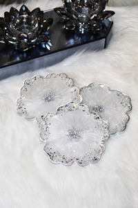 Handmade Resin <b>Epoxy</b> Coaster Set Luxury Design Lightweight Home Decor Dining <b>Table</b> Gift From Indiaby HWC - Product Image 5