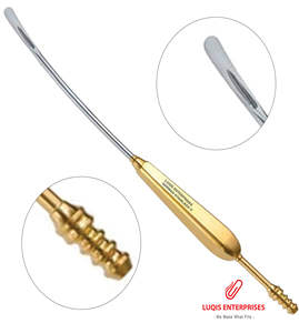 Élévateur frontal endoscopique Daniel à aspiration, semi-courbé, 23,5 cm, en acier inoxydable, instrument chirurgical d'endoscopie faciale - Product Image 1