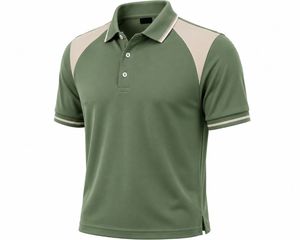 Camiseta Casual de Manga Corta para Hombre, Tejido Sólido Transpirable, Poliéster/Algodón, Logotipo Frontal - Product Image 3