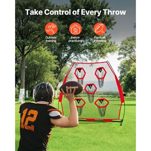 Rete da Lancio per Allenamento Calcio 7x7 piedi con 5 Tasche Bersaglio per Pratica e Allenamento - Product Image 2