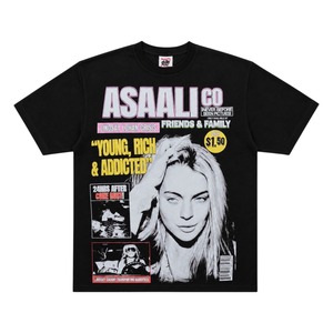 T-shirt Asali 100% coton, impression sérigraphique, col rond, streetwear. Veuillez me contacter et je vous enverrai des photos originales. - Product Image 1