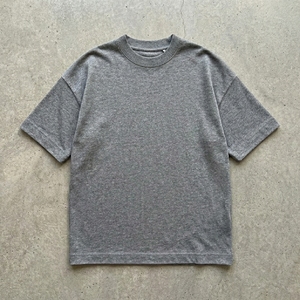 T-shirt en coton à col rond, grande taille, uni, surdimensionné, lourd, personnalisable avec logo, pour homme, style streetwear - Product Image 1
