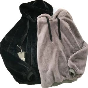 Sudadera con capucha de lana de algodón 100% personalizada para hombre al por mayor jersey con hombros caídos Jersey informal de invierno sólido bordado Puff - Product Image 1