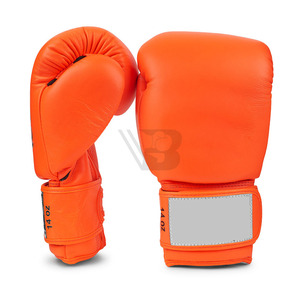 OEM High Quality 100 % Genuine Leather MMA Kick Boxing <b>Gloves</b> <b>Moisture</b> Wicking Lace-Up Closure Custom Logo Printing New for Sale - Product Image 1
