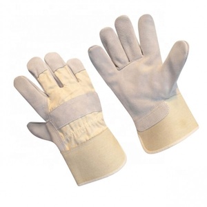 Gréeur canadien Gants de travail en cuir 707 Protection des mains de sécurité avec doublure en coton Usage général pour le soudage - Product Image 1