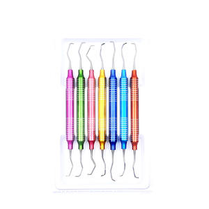 Kit de sculpture composite réparateur 7 pièces, manuel, avec embouts de précision à double extrémité, revêtement poli anti-reflet, certifié CE, dentaire - Product Image 2