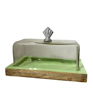 Rectangle Shape Wooden <b>Cake</b> <b>Stand</b> <b>With</b> <b>Dome</b> Multi Function <b>Cake</b> <b>Dome</b> Serving Platter Decorative Display <b>Cake</b> <b>Stand</b> <b>With</b> Lid - Product Image 1