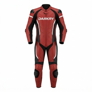 Combinaison de course moto personnalisée en cuir OEM ODM, équipement de piste en gros, vêtements de motard protecteurs en cuir de vachette perforé - Product Image 1