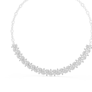 Collar Aurelia Vine de Oro Blanco de 18 Quilates con Baño de Rodio y Diamantes Cultivados en Laboratorio de Corte Mixto de 23.2 Quilates para Fiestas, Bodas y Eventos Glamurosos - Product Image 2
