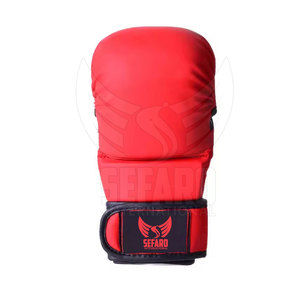 ถุงมือฝึกซ้อม MMA หนังแท้ ปักโลโก้ได้ สำหรับเด็ก แบบครึ่งนิ้ว - Product Image 4