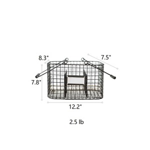 Stylish Vintage Eco-Friendly Heavy Duty Metal <b>Storage</b> <b>Basket</b> Multipurpose Home Closet Organizer - Product Image 3