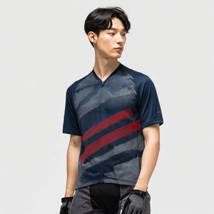 เสื้อเจอร์ซีย์ตาข่ายลายพรางแบบกำหนดเอง แขนสั้น คอวี พิมพ์ลายตาข่าย โพลีเอสเตอร์ 100% เสื้อเจอร์ซีย์พิมพ์ลายพราง - Product Image 2