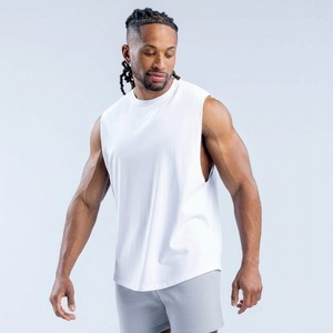 Hot Selling Cotton Spandex Men's Sporty Street Wear Tank <b>Top</b> Casual Boxy Fit Custom Logo OEM High Quality Breathable Fashion - Product Image 5
