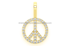Statement <b>Layered</b> Peace Sign 925 <b>Silver</b> Gold Plated Vintage Party Pendants <b>Necklace</b> Custom Moissanite Diamond Iced Hip Hop Style - Product Image 5