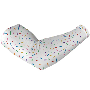 Manchons de cyclisme OEM blancs avec imprimé de paillettes colorées, protection anti-UV unisexe, taille adulte - Product Image 3