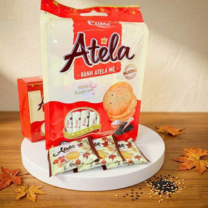 บิสกิตงาอบกรอบ ATELA 228 กรัม ขนมขบเคี้ยวหวานๆ รูปทรงกลม ผลิตโดยโรงงาน OEM ในเวียดนาม - Product Image 1