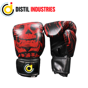 Guantes de Boxeo de Cuero Negro Premium, Impermeables, con Correa Ajustable |   Entrenamiento de Artes Marciales |   Gimnasio de Boxeo, Muay Thai y MMA - Product Image 1