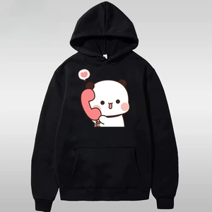 Ensemble de sweats à capuche assortis pour couple, imprimé mignon, cadeau pour les amoureux, sweat-shirt amusant unisexe, sweat-shirt en polaire décontracté pour couples, vêtements décontractés - Product Image 2