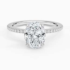 Bague SOJ 041 en argent 925, coupe ovale, demi-couverture, diamant 2 carats couleur D VVS1, moissanite certifiée GRA, prix bas - Product Image 1