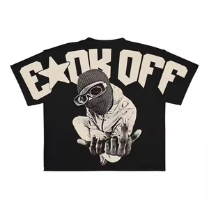 เสื้อยืดทรงบ็อกซี่ผู้ชายผ้าคอตตอน 100% 220gsm คอกลม แขนเสื้อแบบดรอปไหล่ ทรงโอเวอร์ไซส์ สไตล์สตรีทแวร์ - Product Image 3