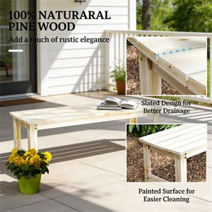 Bancs de jardin en bois pour terrasse, parc ou véranda - Chaises confortables uniquement - Product Image 3