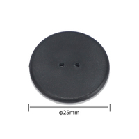 Étiquette RFID UHF longue portée, étanche, résistante aux intempéries, en tissu, bouton, pièce de monnaie, PPS, 25 mm, blanchisserie, EPC Gen2