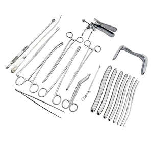 Juego de Instrumentos Quirúrgicos de Ginecología para Curetaje con Dilatación (D&C) |   Juego de 21 piezas de fórceps, curetas y espéculos de acero inoxidable de Dentavex - Product Image 6