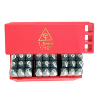 Jeu de poinçons en acier de 1,5 mm (1/16 pouce) pour lettres A-Z, 27 pièces, Cr-V 6150 HRC 58-62, marquage ID, fabrication taïwanaise OEM/ODM