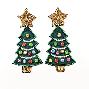 <b>Handmade</b> Beaded Embroidery Leaf <b>Earring</b> For Female With Fancy Cute Stylish Top Fashionable Trendy Look by MD HANDICRAFTS - Product Image 5