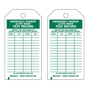Etiquetas de Inspección Flexibles Brady para Duchas de Emergencia y Estaciones de Lavado de Ojos - Product Image 2