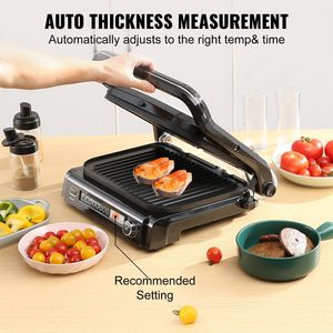 14.4 \ "piastra elettrica commerciale 1800W griglia da banco per interni antiaderente in ferro piastra di cottura ristorante con griglia Tepnad 7 1 - Product Image 3