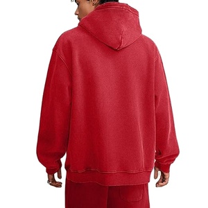 OEM personnalisé 450 grammes poids lourd vintage lavage à l'acide sweat à capuche unisexe épaules tombantes surdimensionné bases de sweats à capuche, coton mélangé - Product Image 3