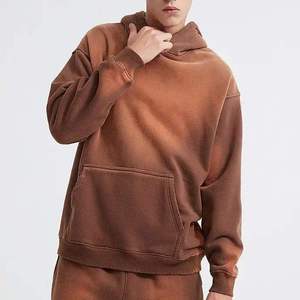 Sweat à capuche zippé vintage pour homme, surdimensionné, épais, de haute qualité, effet délavé soleil - Product Image 3