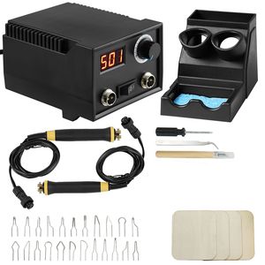 Kit per Pirografia a Doppia Uscita con 2 Penne, 23 Punte, 4 Fili, Temperatura Regolabile 200~700 Gradi Celsius, Strumenti e Forniture per Artigianato - Product Image 1